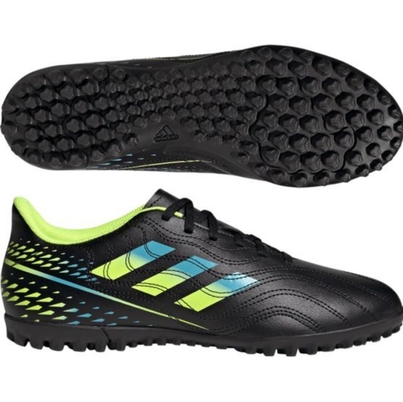 ADIDAS COPA SENSE. 4 TF BLACK NEON SOCCER CLEATS ATHLETIC SHOES SIZE 8-9 NWT - Picture 1 of 12